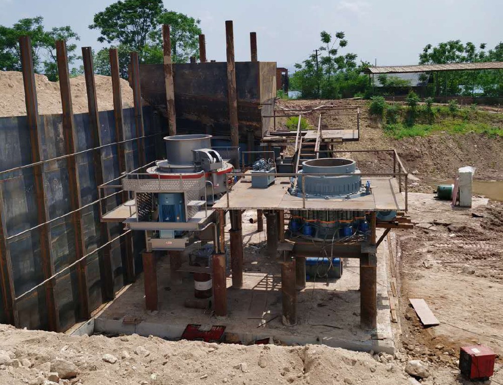 江西九江宏创机械承建的石料线生产现场
